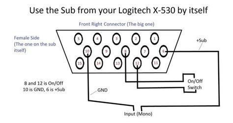 Logitech X 530 Wiring Diagram